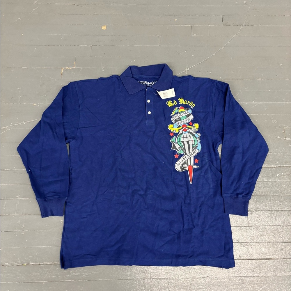 Y2K Ed Hardy Polo Longsleeve shirt
